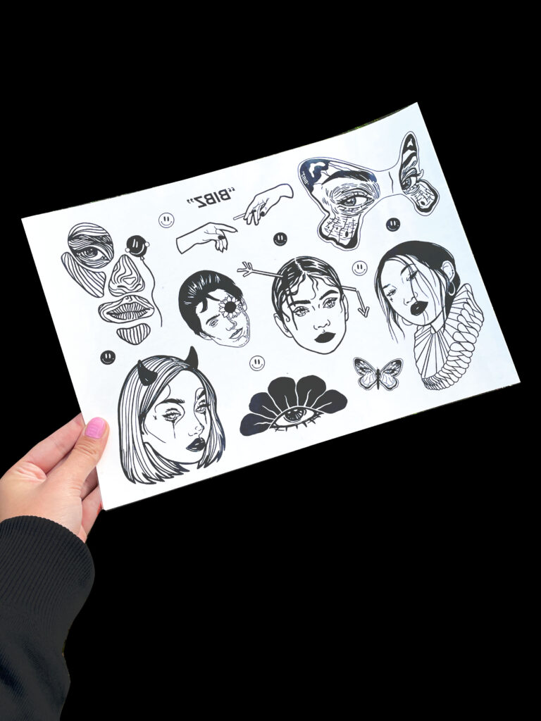 TEMPRARY TATTOO SHEET – "BIBZ STORE"