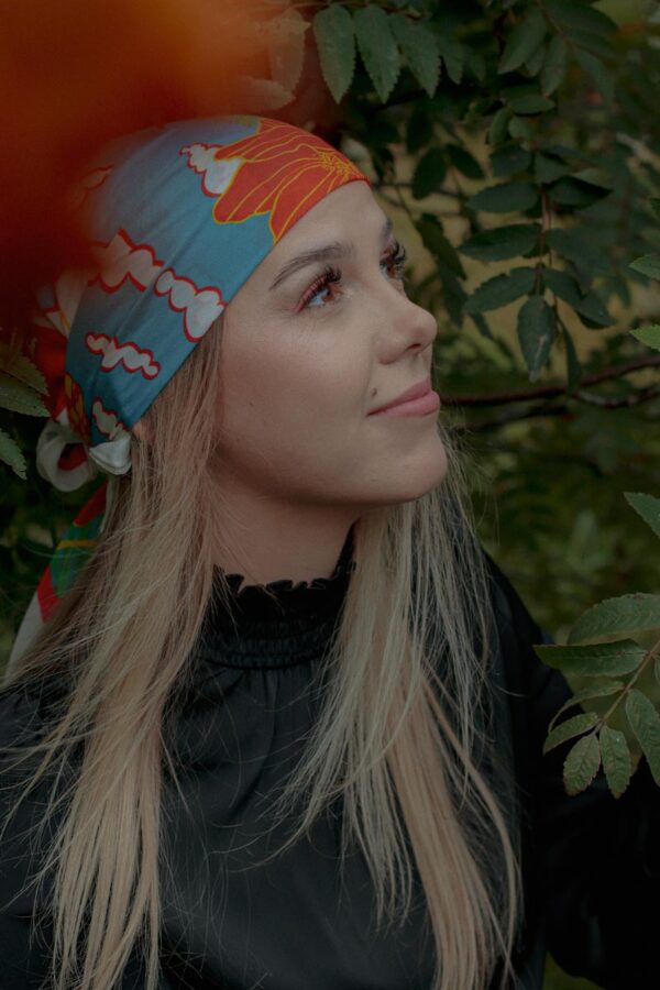 "Poppies" headscarf - Image 4