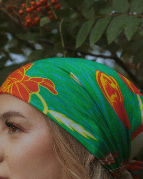 "Poppies" headscarf
